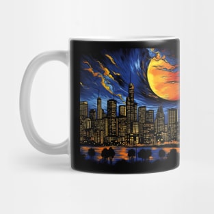 Los Angeles Skyline City of Angels LA in a Vibrant Light Mug